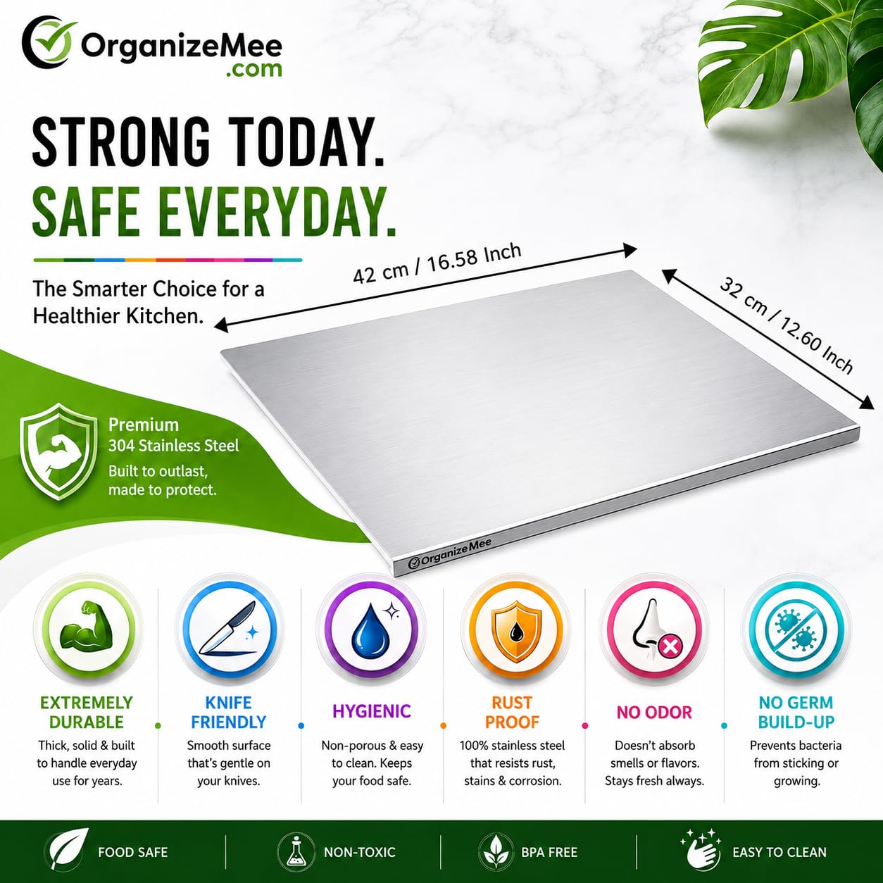 Shellbee Stainless Steel 316 Chopping Board