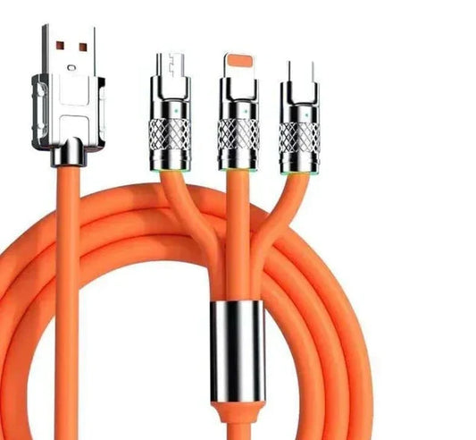 Orange 3 In 1 Charging Cable
