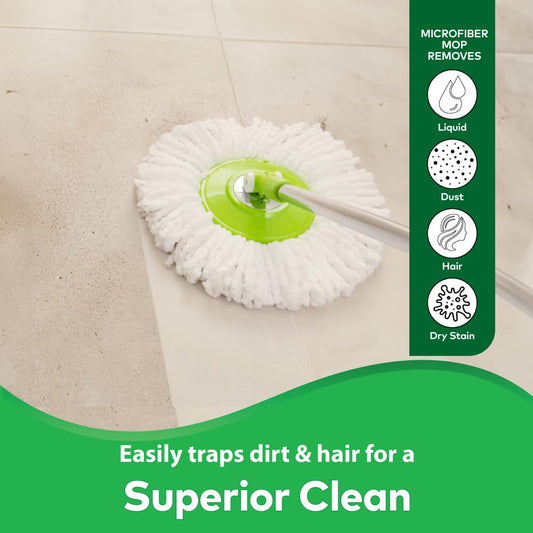 Bucket Spin Mop with Easy Wring & Rinse System