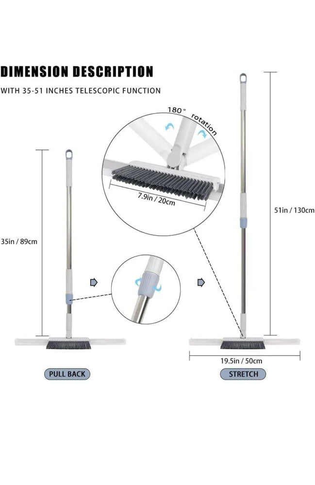 2 In 1 Floor Cleaning Mop Brush Wiper
