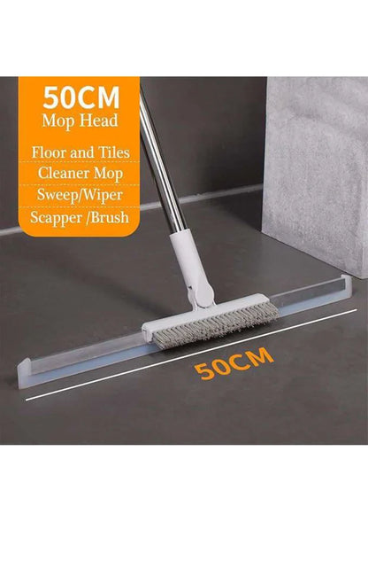 2 In 1 Floor Cleaning Mop Brush Wiper