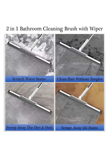2 In 1 Floor Cleaning Mop Brush Wiper