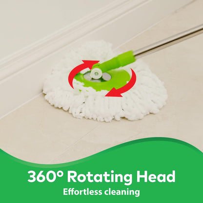 Bucket Spin Mop with Easy Wring & Rinse System