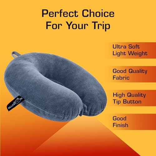 Billebon Premium Neck Pillow for Travelling Airplane Travel Pillow