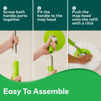 Bucket Spin Mop with Easy Wring & Rinse System