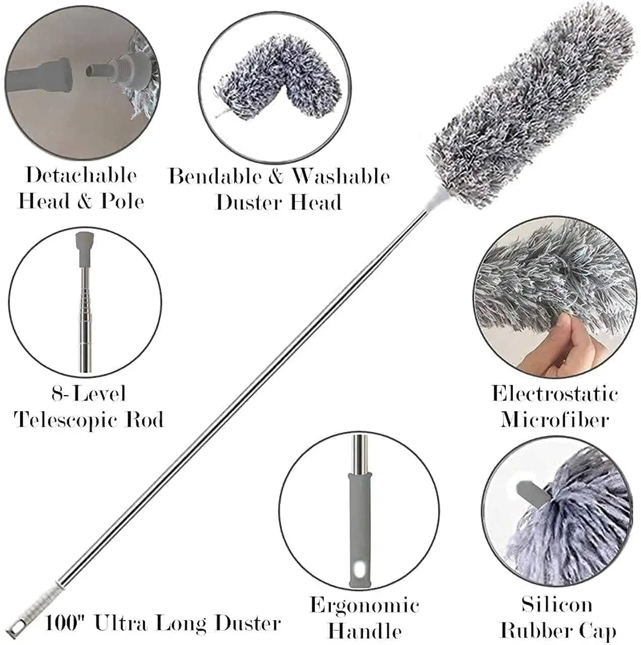 Microfiber Feather Fan Ceiling Duster