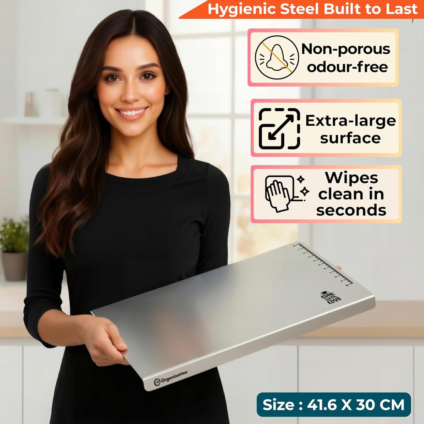 Shellbee Stainless Steel 316 Chopping Board