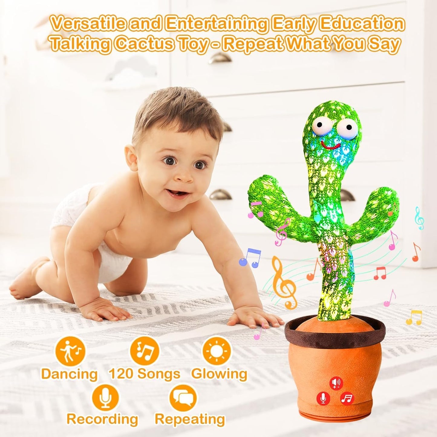 Toys for Kids Dancing Cactus Toys Can Sing Wriggle