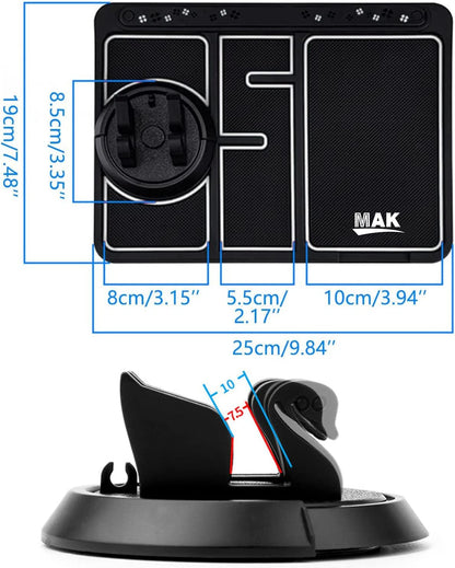 Anti-Slip Car Dashboard Mat with Phone Holder