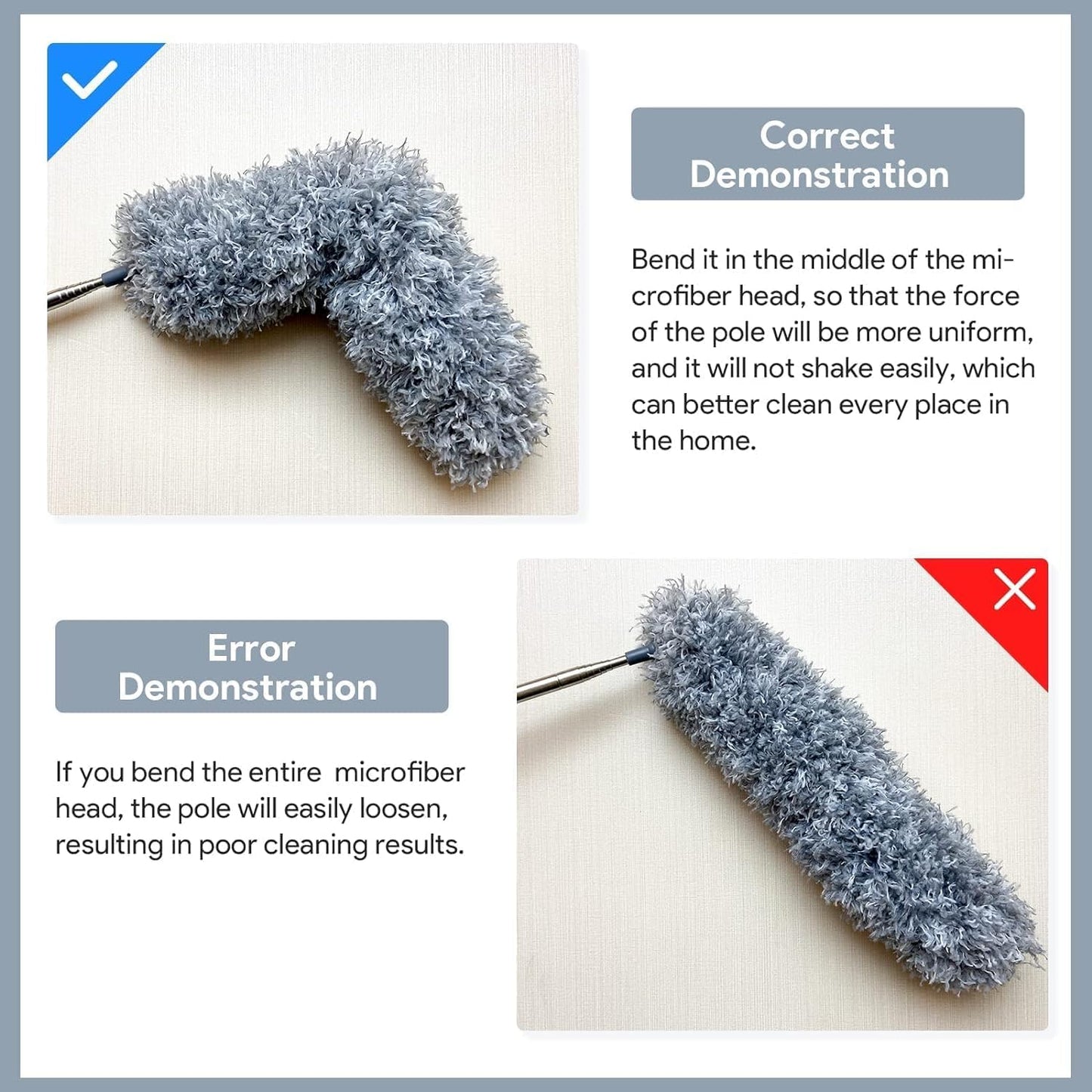 Microfiber Feather Fan Ceiling Duster