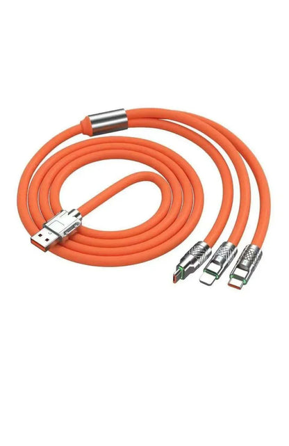 Orange 3 In 1 Charging Cable
