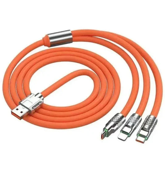 Orange 3 In 1 Charging Cable