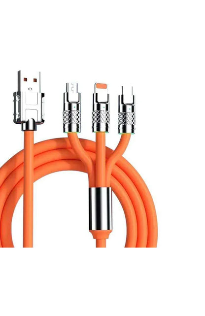 Orange 3 In 1 Charging Cable