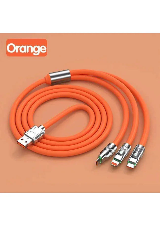 Orange 3 In 1 Charging Cable
