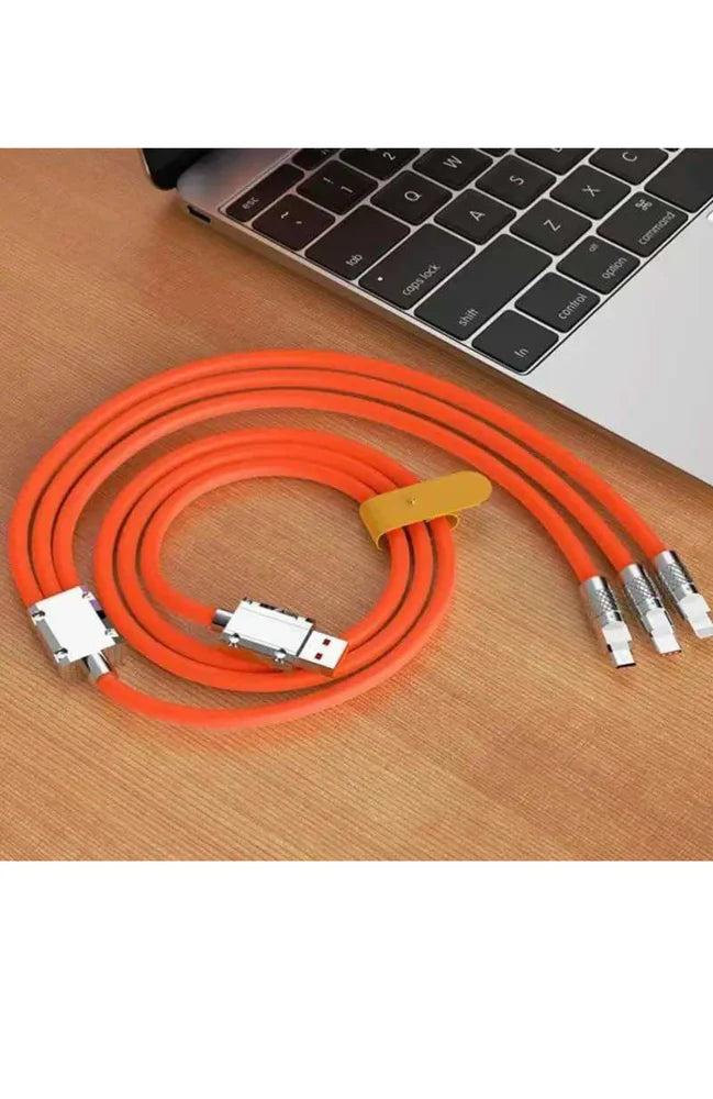 Orange 3 In 1 Charging Cable